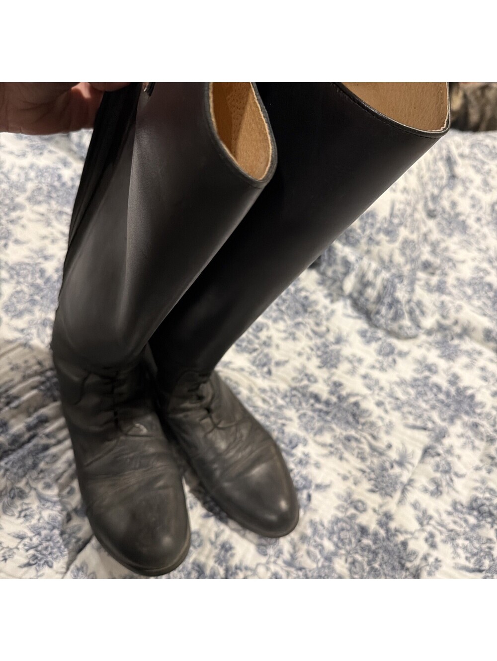 Dover Saddlery Madison Black Leather Riding Boots Size 9 Wide Medium